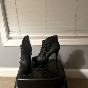 Black booties size 8